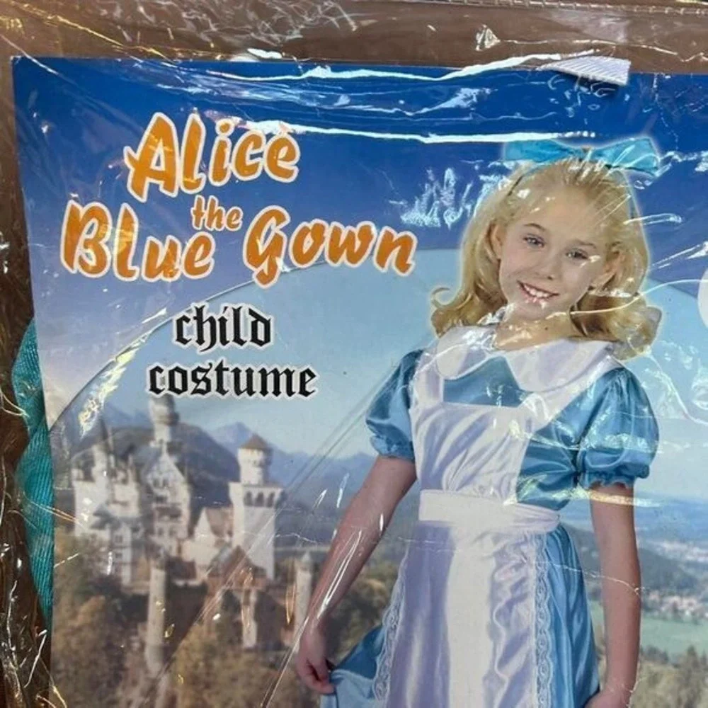 NEW Halloween Alice In Wonderland Princess Costume Dress Up Kids Girls Sz Small